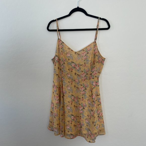 ⭐️ Floral Picnic Summer Tie Bow Adjustable Skater Babydoll Boho Mini Hip Dress - Picture 6 of 8